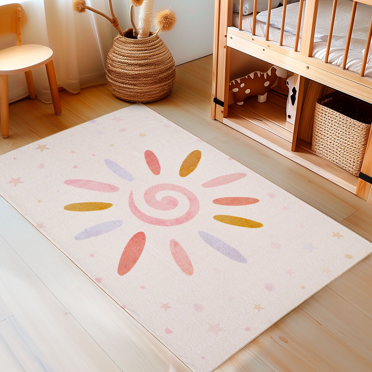 Miovani Kinderteppich Floral-Sonne Kinderzimmer