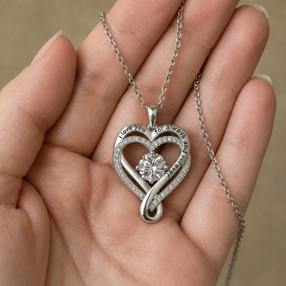 "TO MY WIFE" Forever & Always Heart Necklace