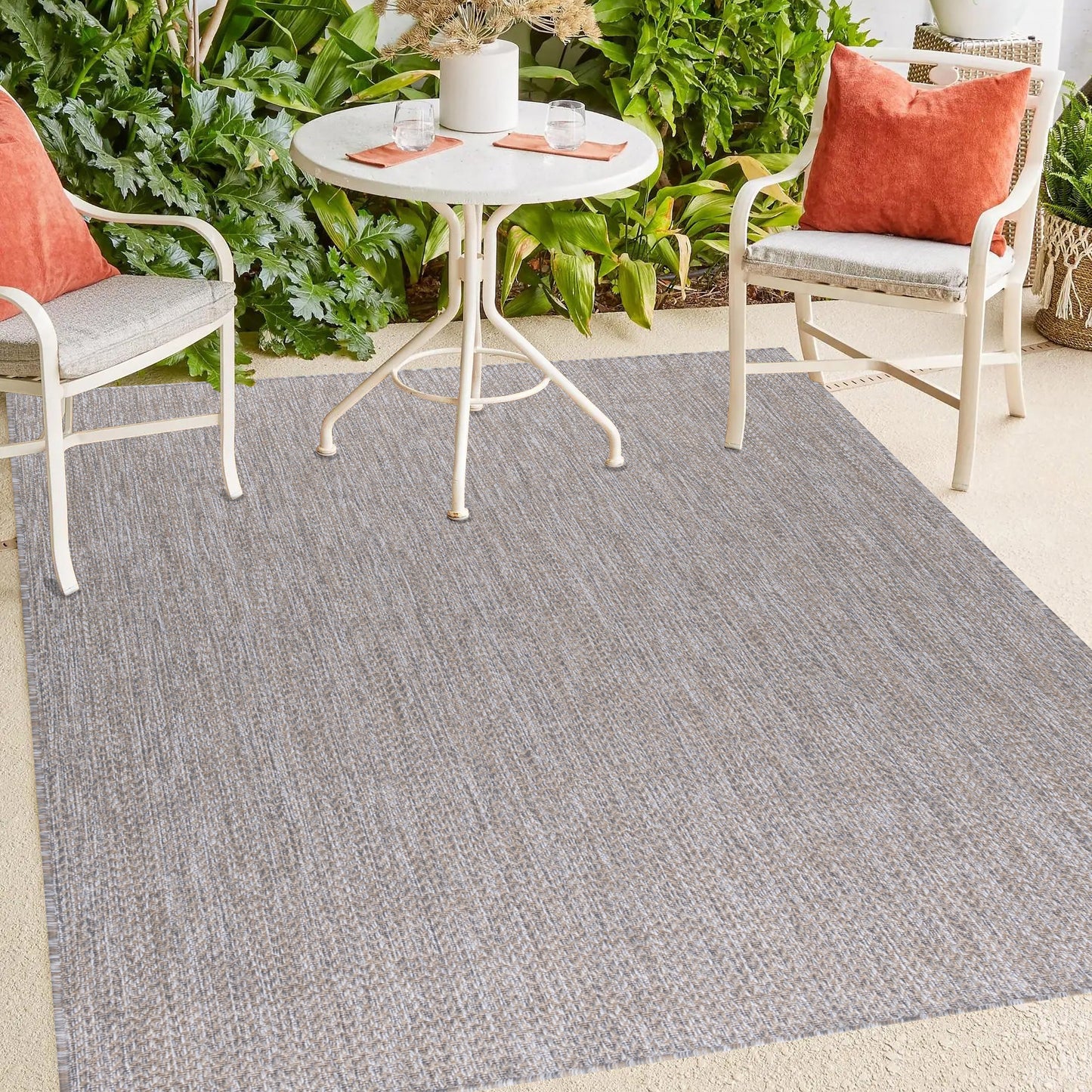 In- und Outdoor Teppich Flachflor Kurzflor Terrasse Garten