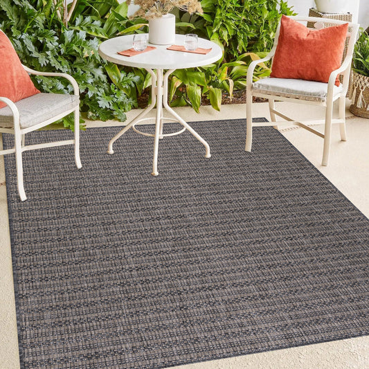 In- und Outdoor Teppich Flachflor Kurzflor Terrasse Garten