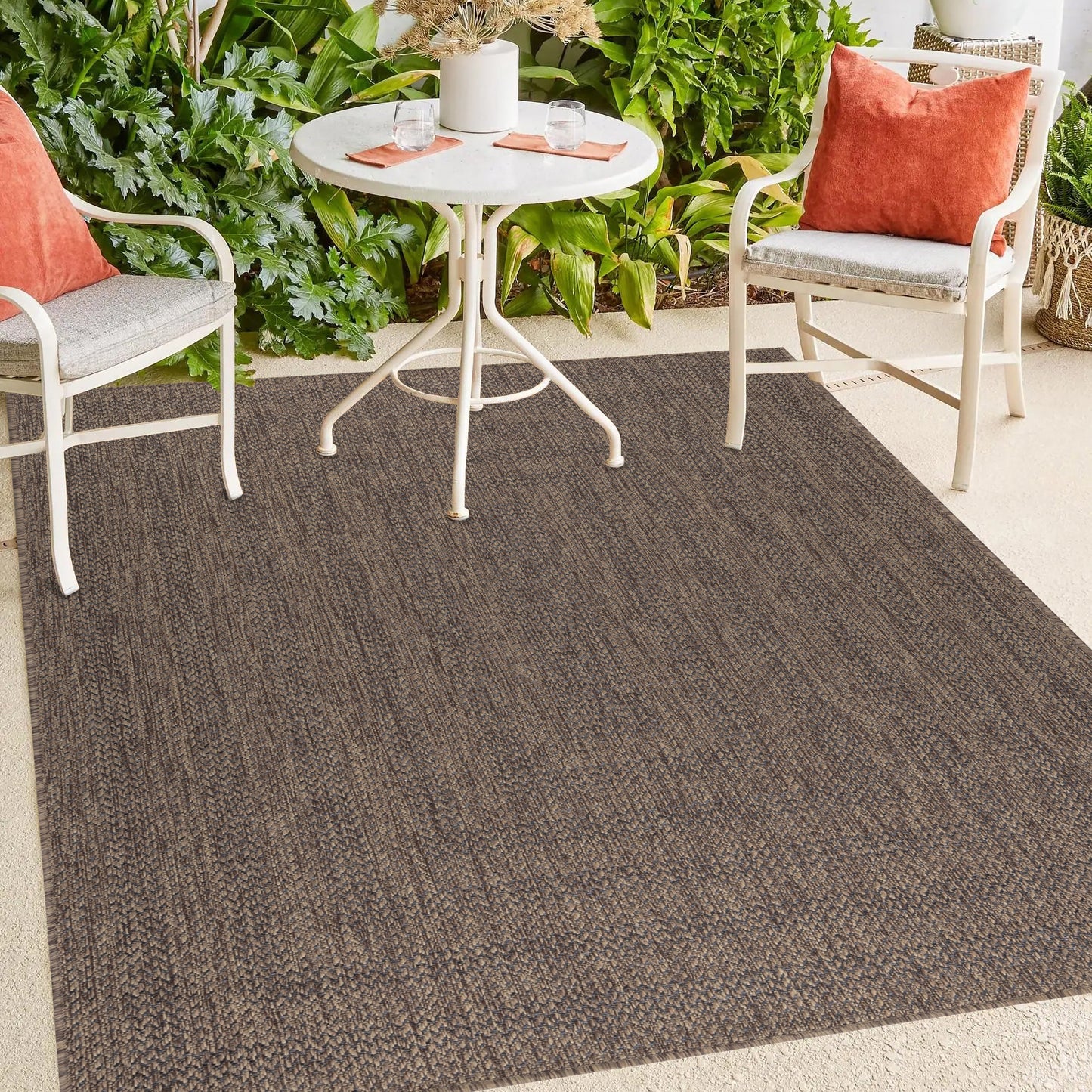 In- und Outdoor Teppich Flachflor Kurzflor Terrasse Garten